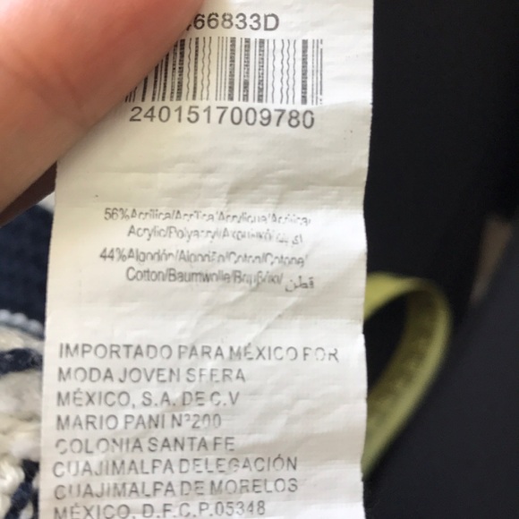 ❤️Strip v neck stitch sweater M - Picture 3 of 3